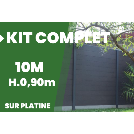 Installer une clôture composite sur platine