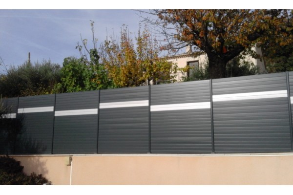 Lame écran aluminium : Lame en aluminium pour clôture modulaire -  Batiproduits