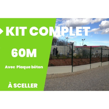 Livraison de panneaux rigides en kit avec soubassement béton