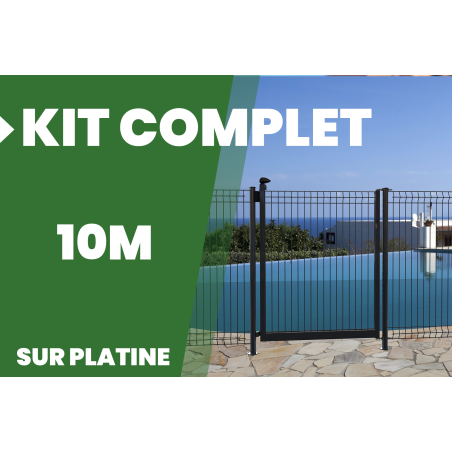 Achat en ligne d'une clôture rigide pour piscine avec platine