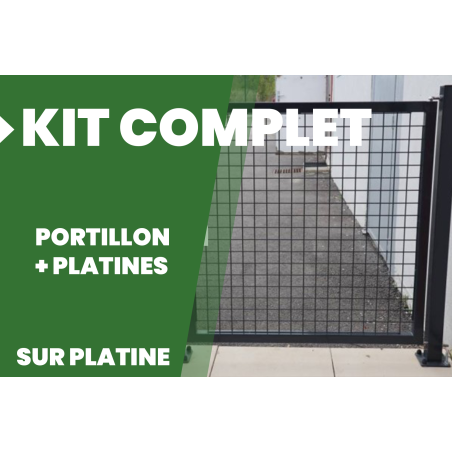 Achat en ligne d'un kit de portillon grillagé sur platine