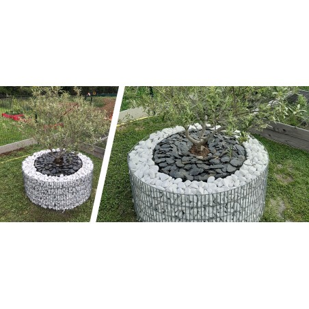 Jardinière en gabion...