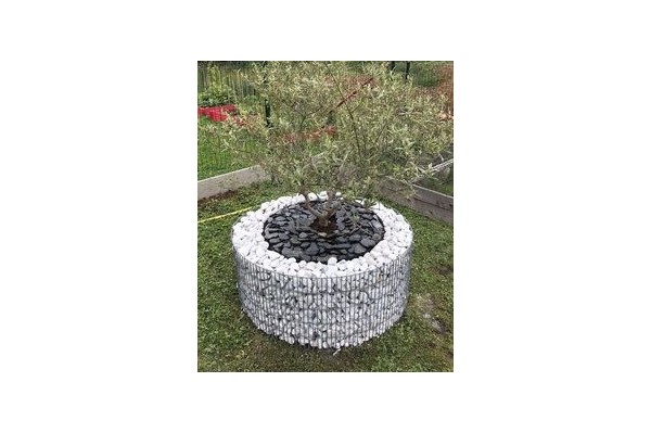 Jardinière en gabion...