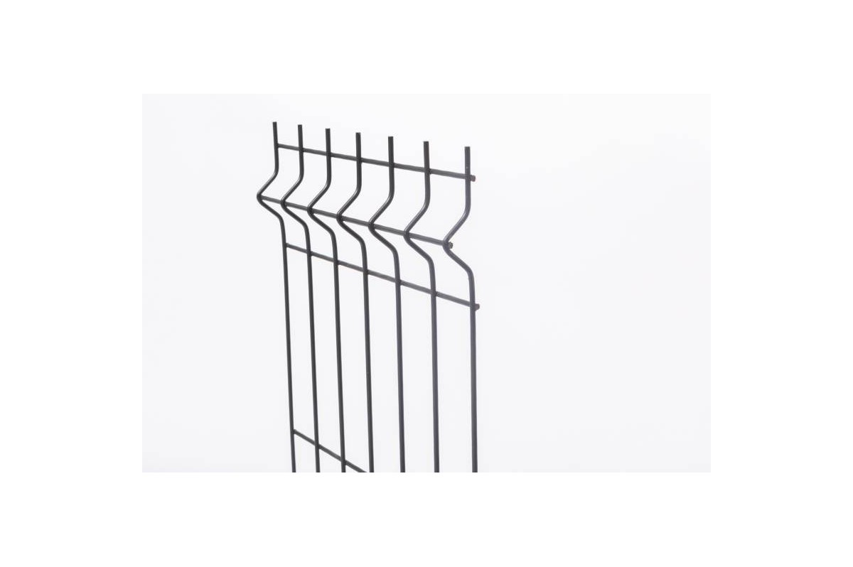 Panneau pour clôture rigide / Grillage de 2m00 de longueur avec fils  horizontaux de 5mm et mailles de 50mm 1m23 Noir (RAL 9005)